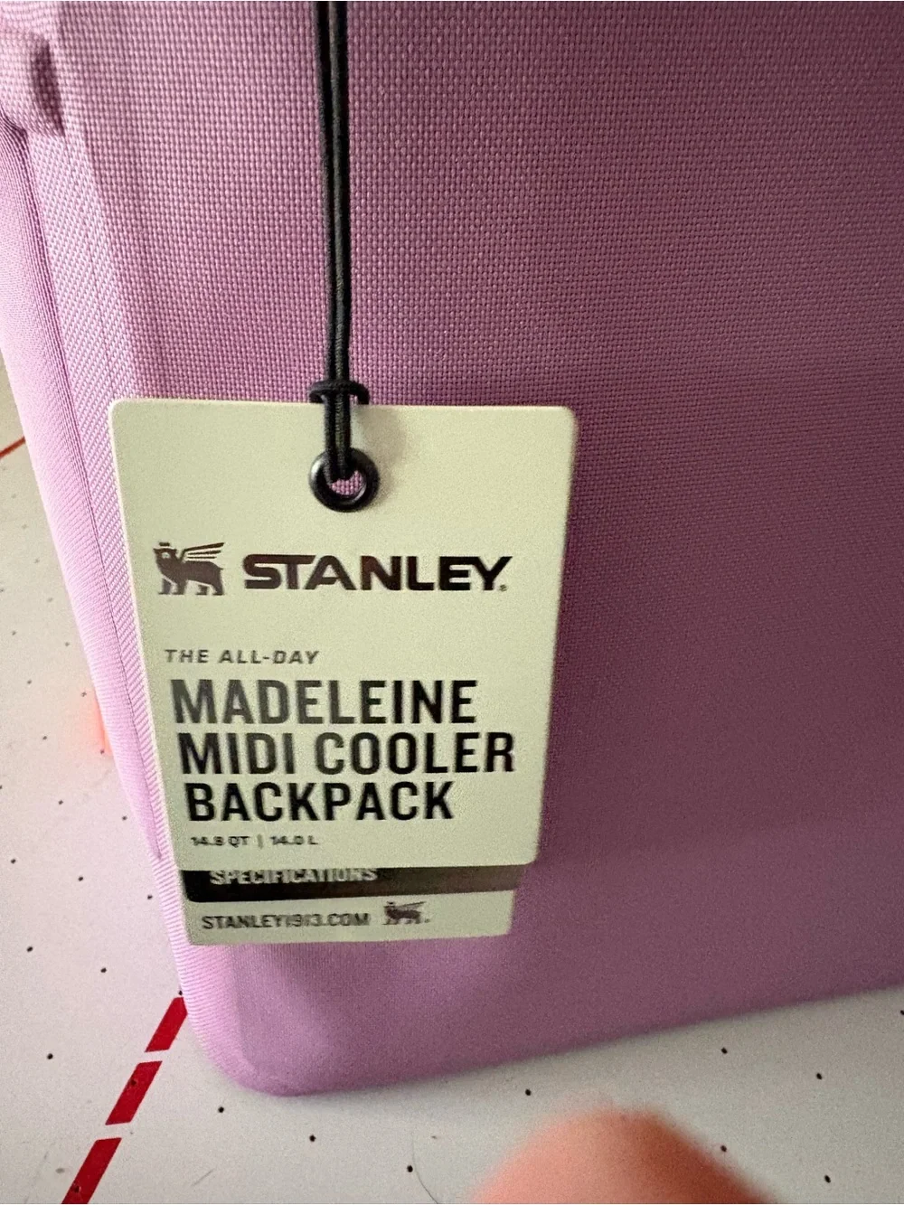 Stanley Madeleine Midi Cooler Backpack - Light Purple  with orange Accent - Picture 2 of 6